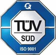 TÜV SÜD ISO 9001 certification mark